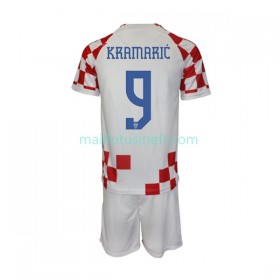 Maillot de Foot Croatie Kramaric 9 Domicile Coupe du monde 2022 - Enfant